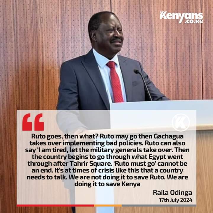 The enemy is Gachagua, Raila declares as he protects Ruto